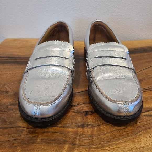 Golden Goose Jerry Metallic Silver Penny Loafer - Picture 3 of 16
